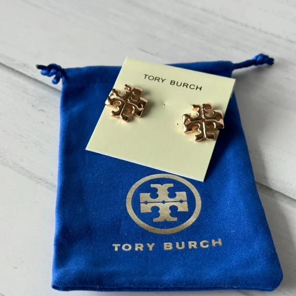 TORY BURCH Kira Stud Earrings - Rose Gold